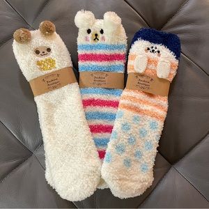 Cute animal fuzzy socks